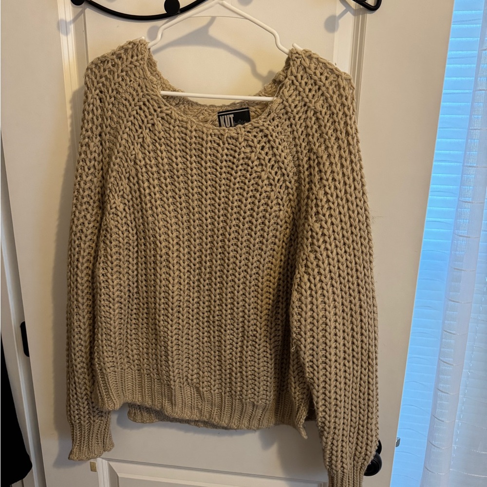 Kut from the Kloth Tan Knit Sweater